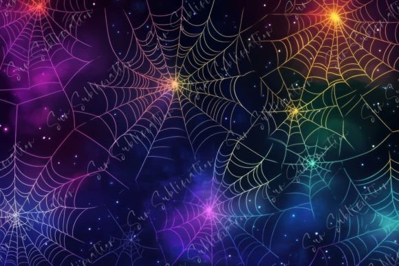 Colorful Webs in Space Background Graphic by Sun Sublimation · Creative ...
