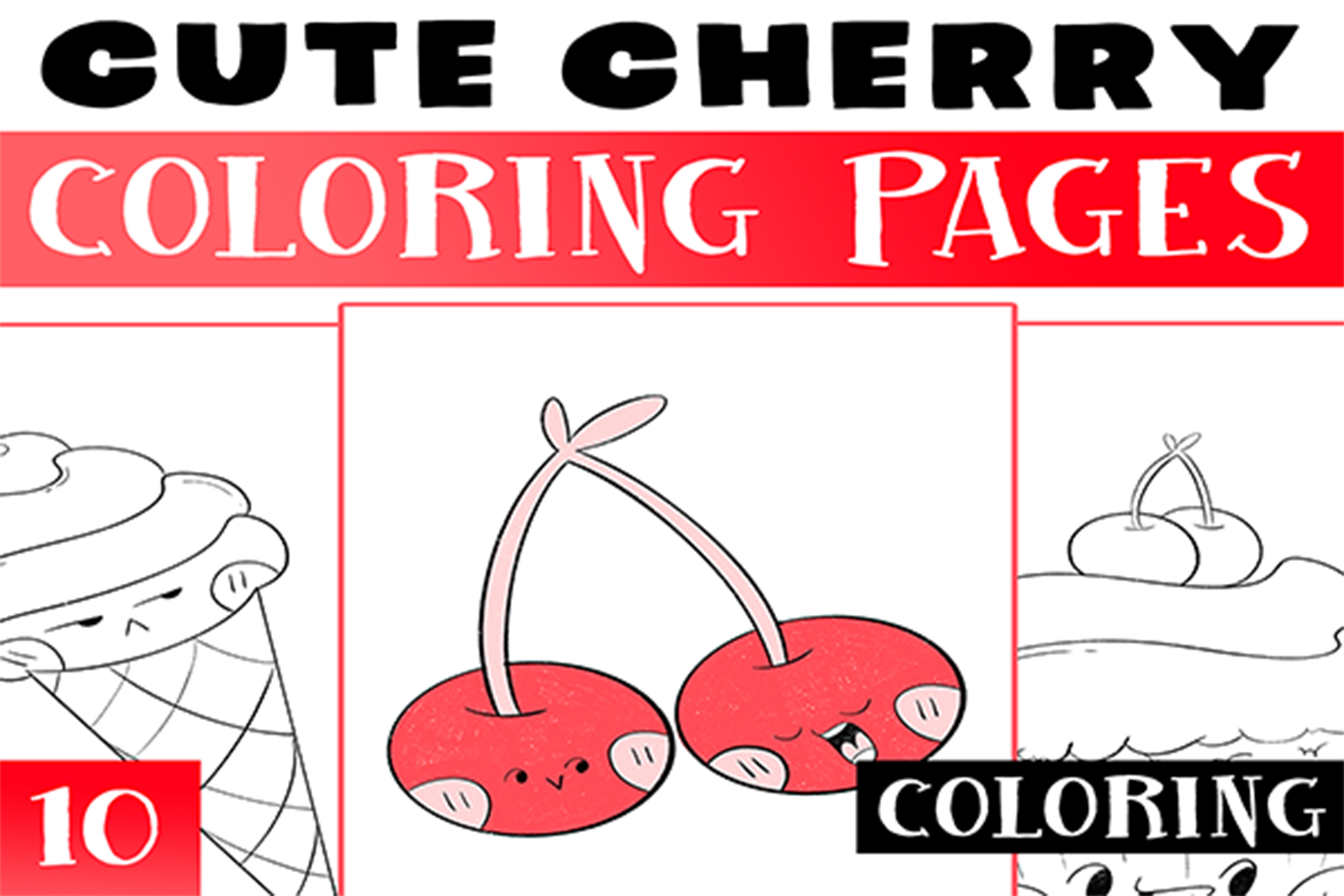 Cute Cherry Coloring Pages for Kids