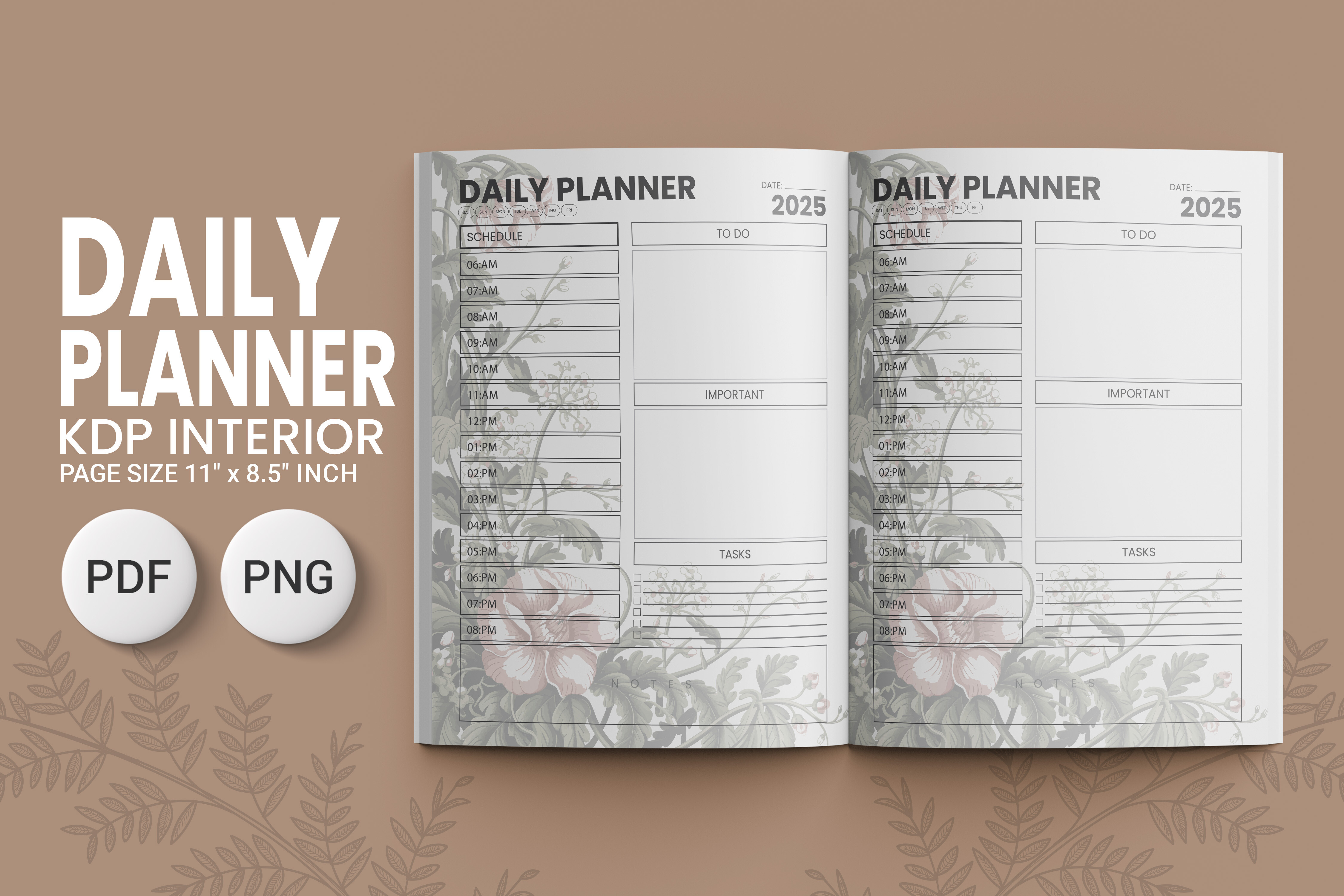 Daily Planner KDP V3 2025 06 Graphic by shadoweeekhan · Creative Fabrica
