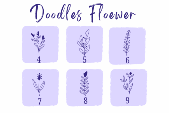 Doodles Flower Font - Preview 3