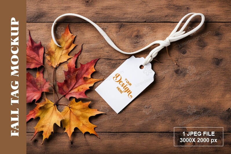Small Tag Falltemplate Fall Tag Mockup 08 Graphic by Kireidesign · Creative Fabrica
