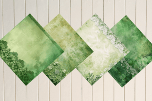 Green Lace Wedding Digital Paper Bundle Graphic by Regulrcrative ...
