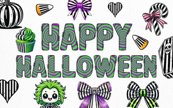Halloween Army Bundle Font PNG with transparent background - Preview 1