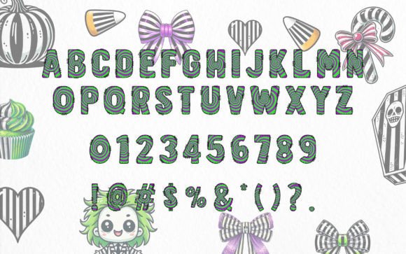 Halloween Army Bundle Font PNG with transparent background - Preview 2