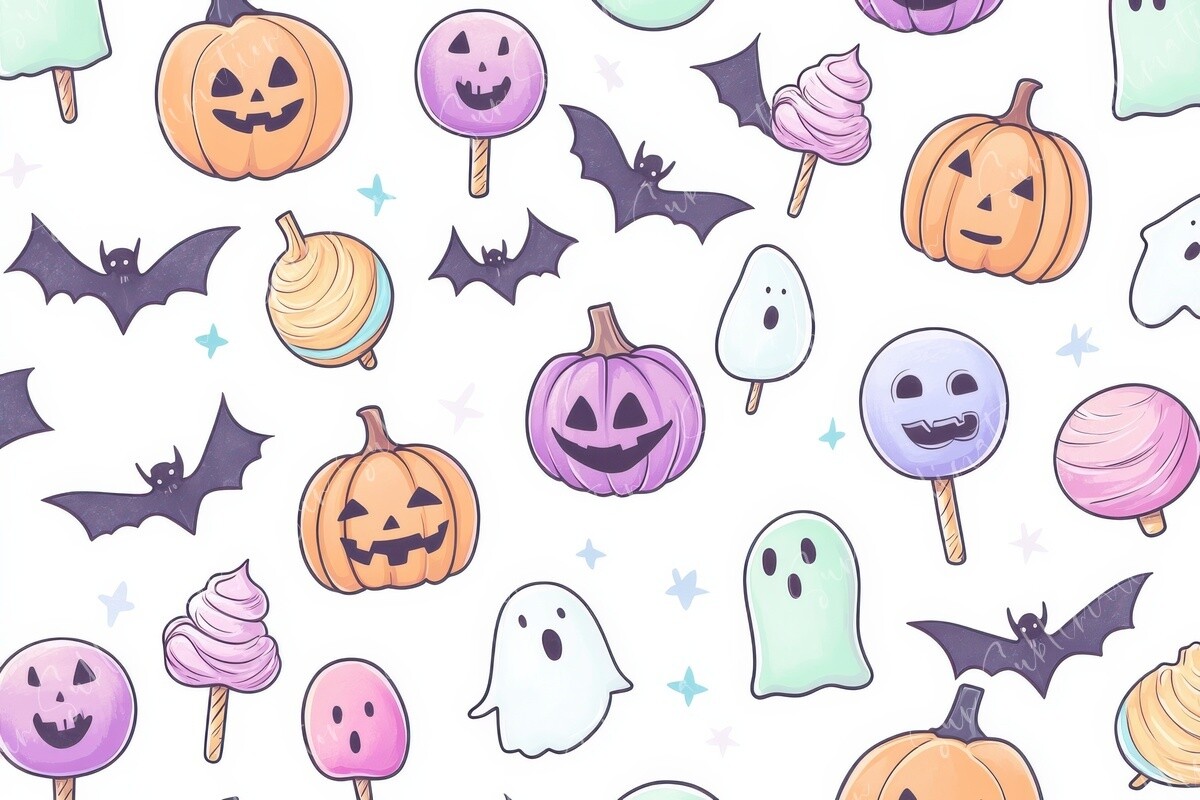 Halloween Cartoon Pattern Graphic by Sun Sublimation · Creative Fabrica
