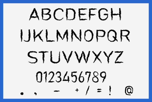 Hand Sketchy Font PNG with transparent background - Preview 2