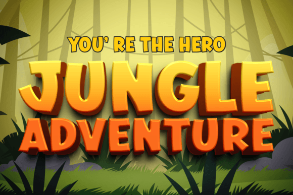 Little Jungle Font PNG with transparent background - Preview 2