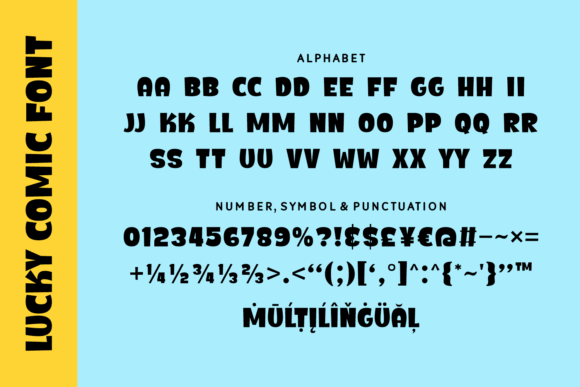 Lucky Comic Font PNG with transparent background - Preview 3