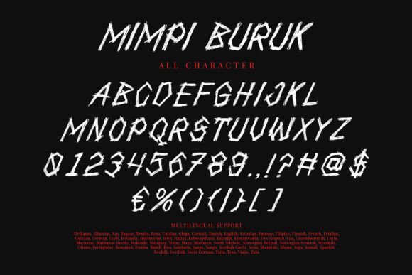 Mimpi Buruk Font PNG with transparent background - Preview 6