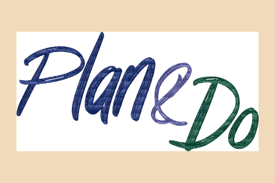 Plan and Do Lettering Script · Creative Fabrica