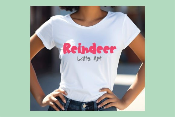 Reindeer Latte Art Font PNG with transparent background - Preview 2