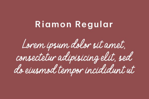 Riamon Font PNG with transparent background - Preview 1