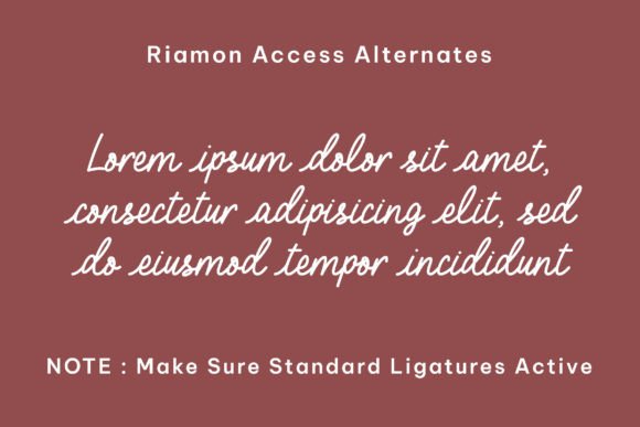 Riamon Font PNG with transparent background - Preview 2