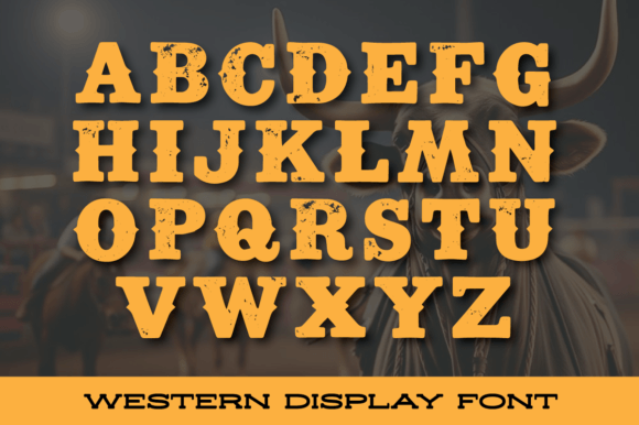 Rodeo Night Font PNG with transparent background - Preview 1