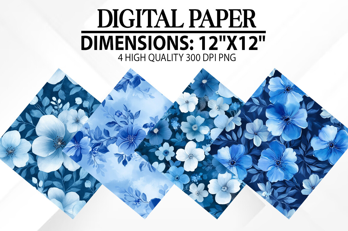 Rose Flowers Digital Papers Graphic by fokira · Creative Fabrica