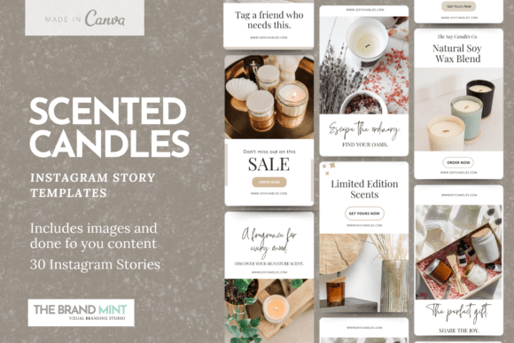 Scented Candle Instagram Stories Graphics