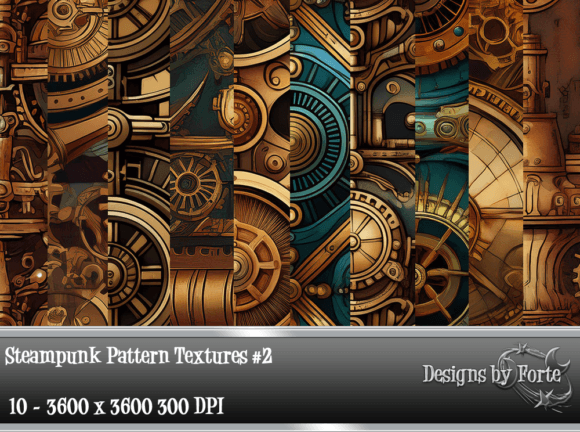 Steampunk Pattern Textures Set 2