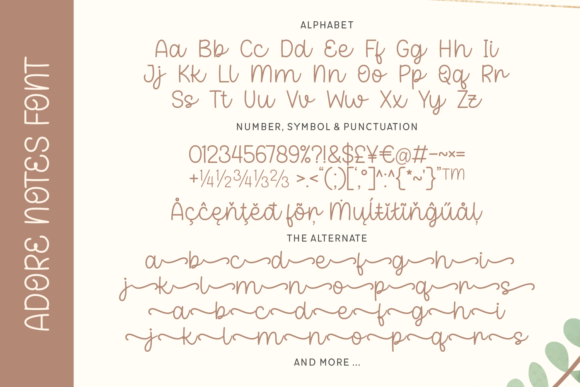 Adore Notes Font - Preview 3