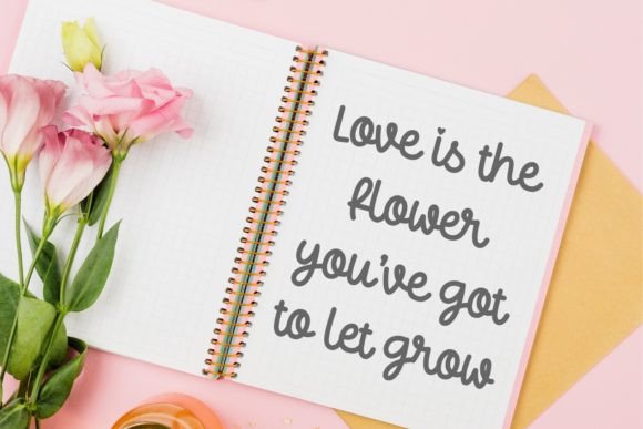 Angela Flower Font - Preview 1