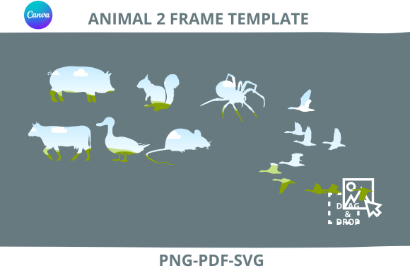 Animal 2 Canva Editable Frame Template
