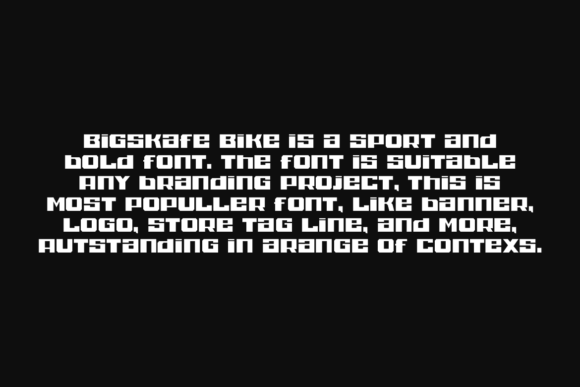 Bigskafe Bike Font - Preview 5