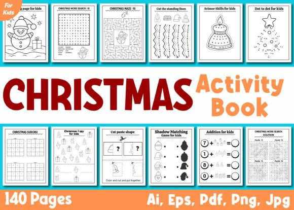 Christmas Activity Book for Kids Vol – 1