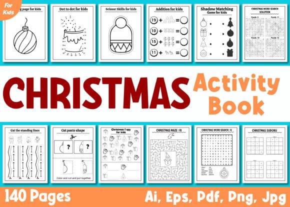 Christmas Activity Book for Kids Vol – 1
