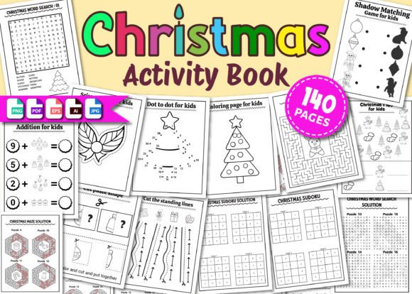 Christmas Activity Book for Kids Vol – 1