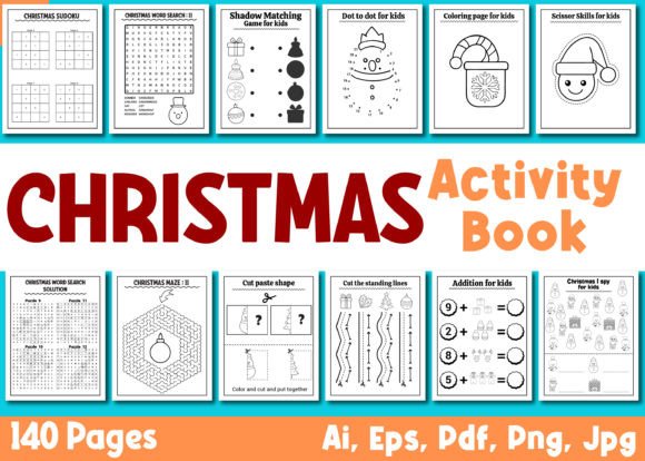 Christmas Activity Book for Kids Vol – 2