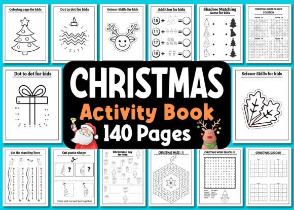 Christmas Activity Book for Kids Vol – 2
