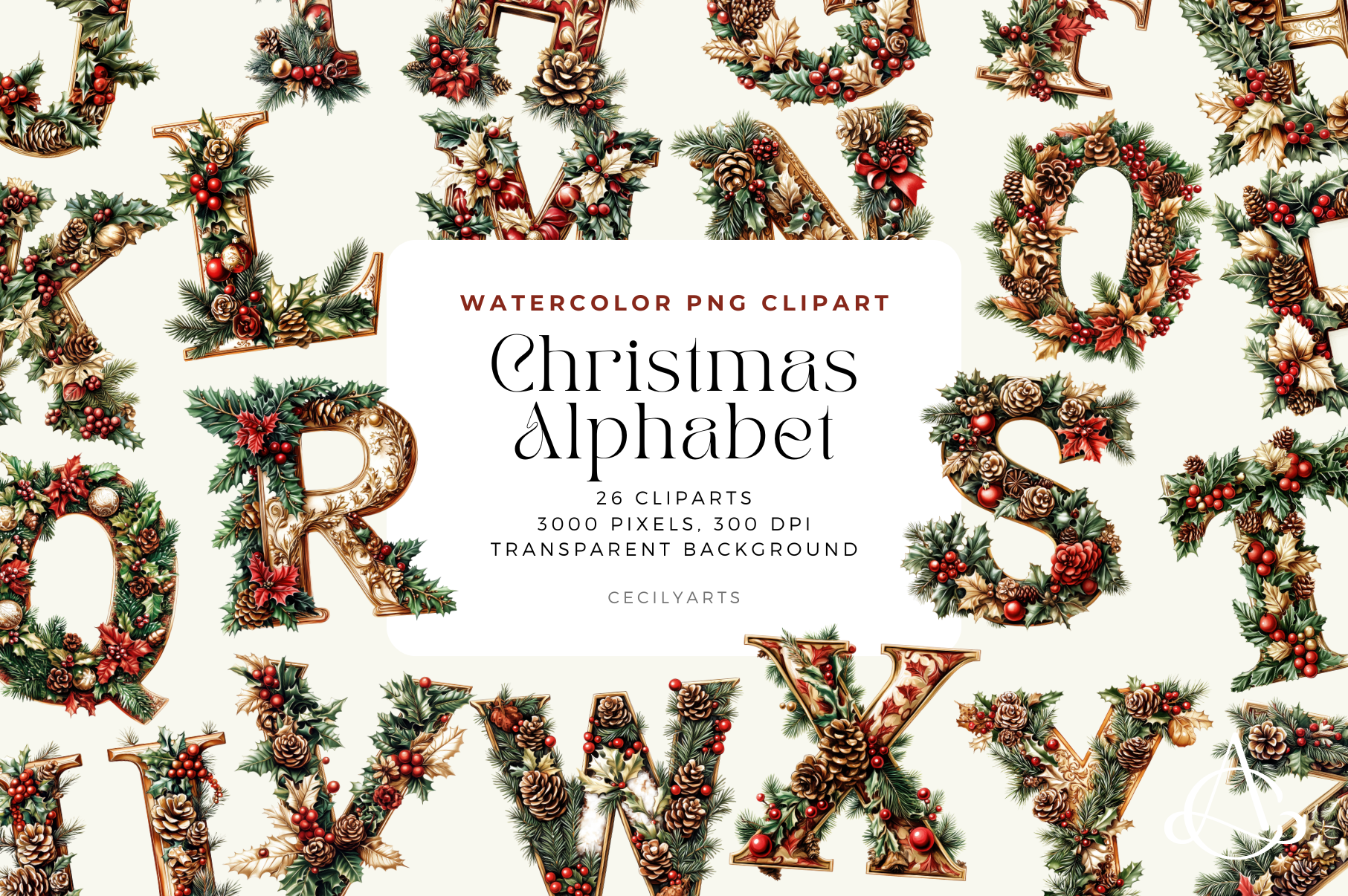 Christmas Alphas Cliparts - photo 2