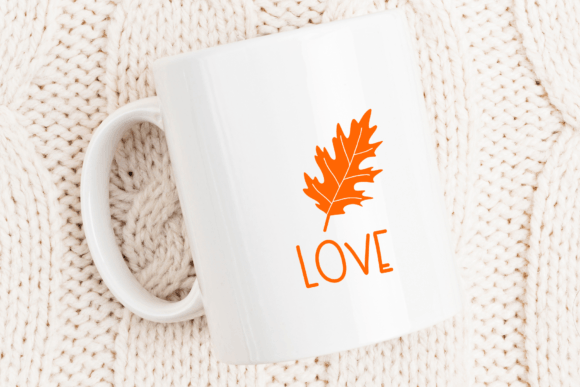 Fall Autumn Leaf Font PNG with transparent background - Preview 4