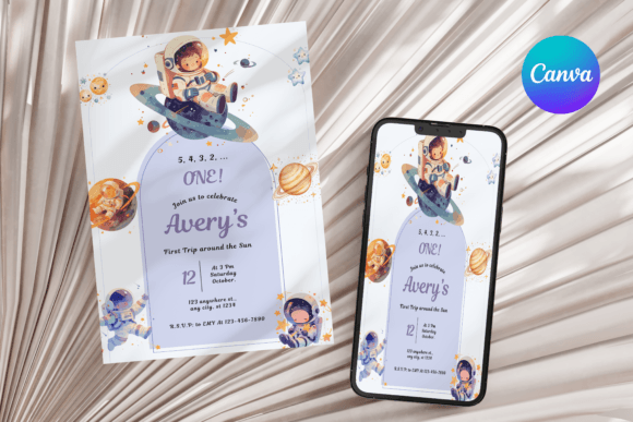 First Trip Around the Sun Birthday Canva