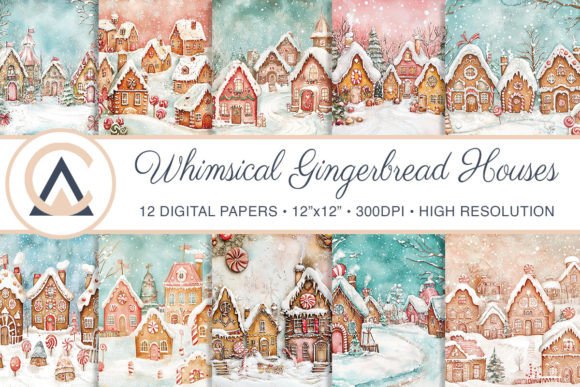 Gingerbread House Christmas Backgrounds