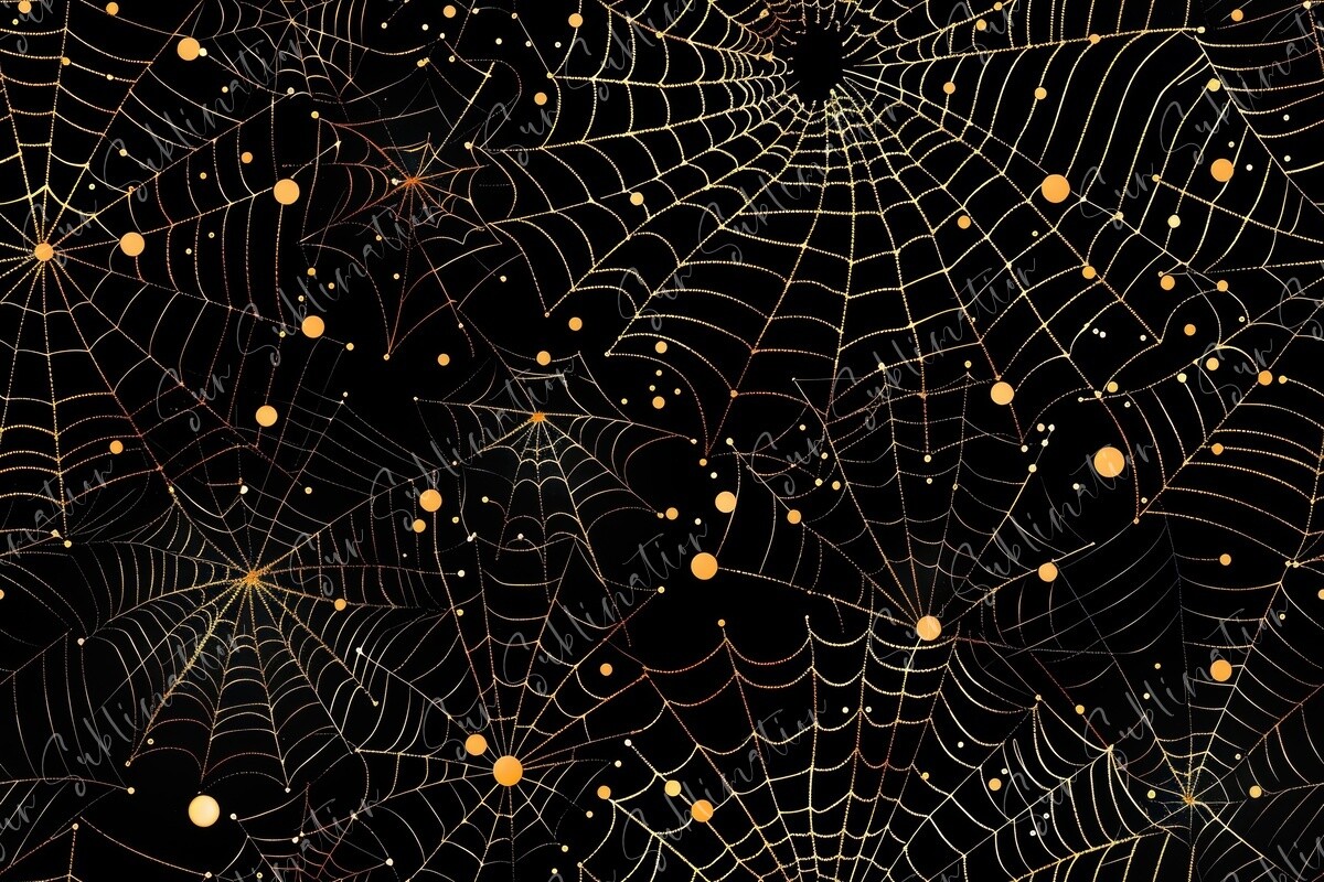 Golden Spider Webs Seamless Pattern Graphic by Sun Sublimation ...