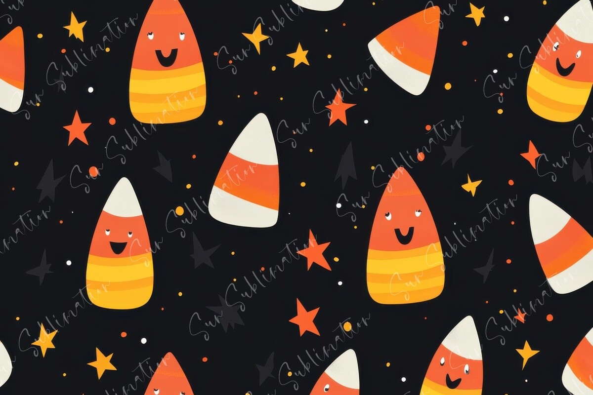Halloween Candy Corn Pattern Graphic by Sun Sublimation · Creative Fabrica