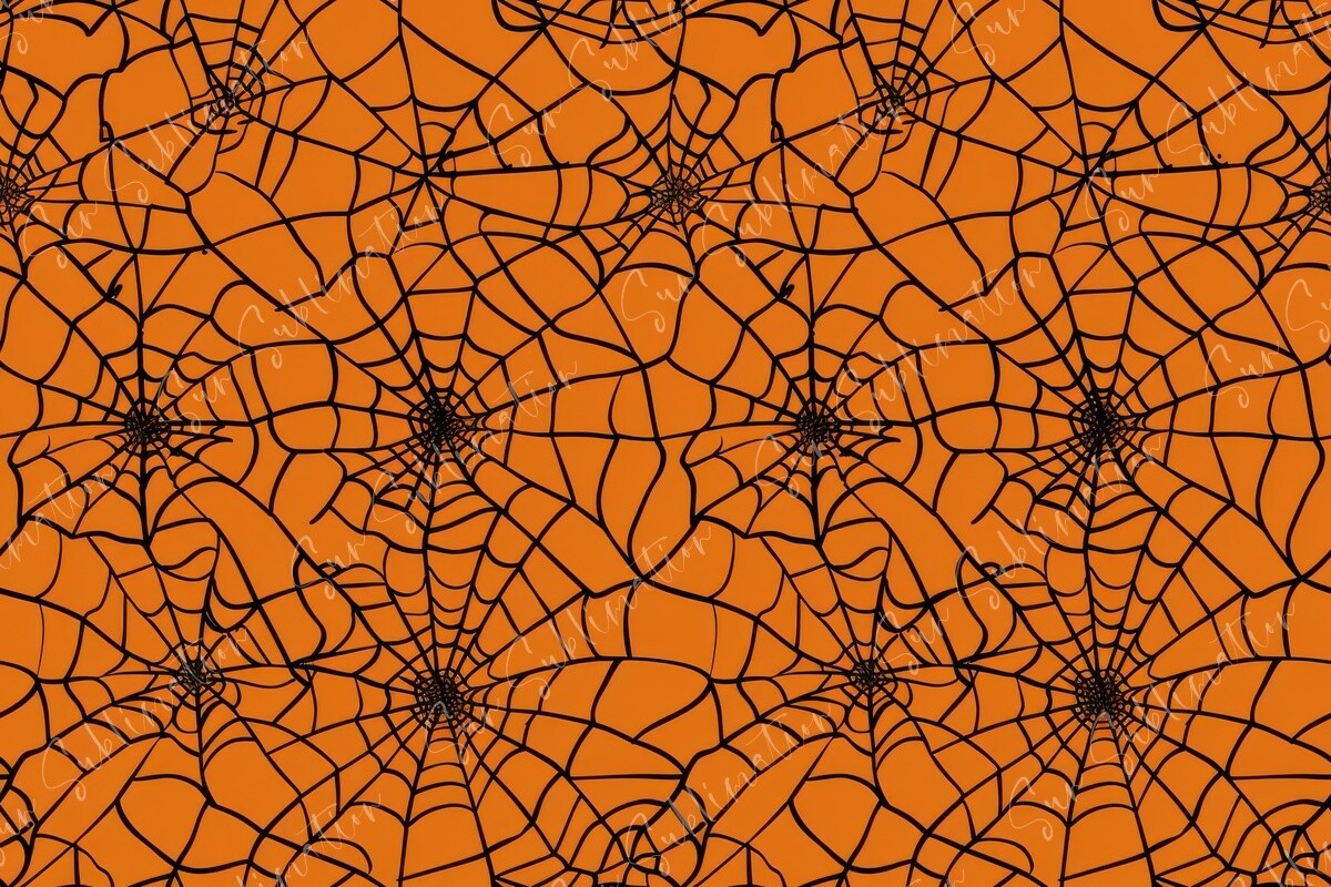 Halloween Spider Web Seamless Pattern Graphic by Sun Sublimation ...