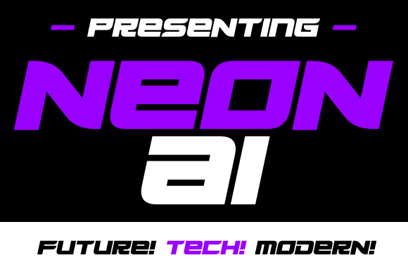 Neon Ai Font font preview - 1