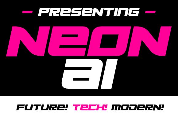 Neon Ai Font font preview - 2