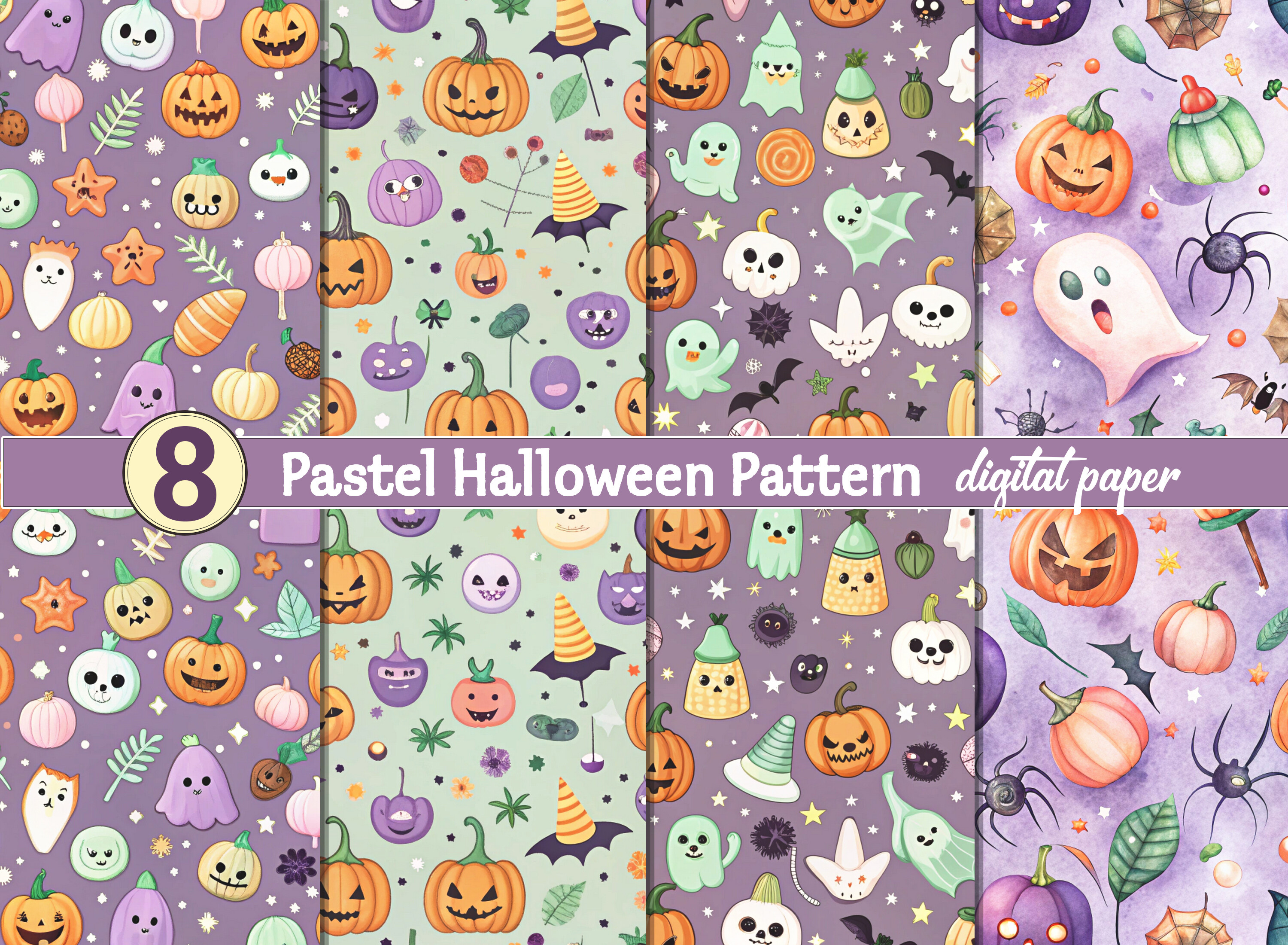 Pastel Halloween Pattern Graphic by stylishstorex · Creative Fabrica