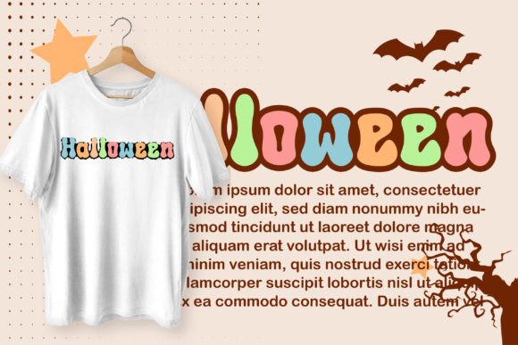 Retro Night Font PNG with transparent background - Preview 4