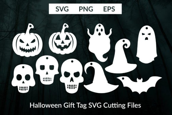 Witchy Halloween Gift Tag Cut File Collection