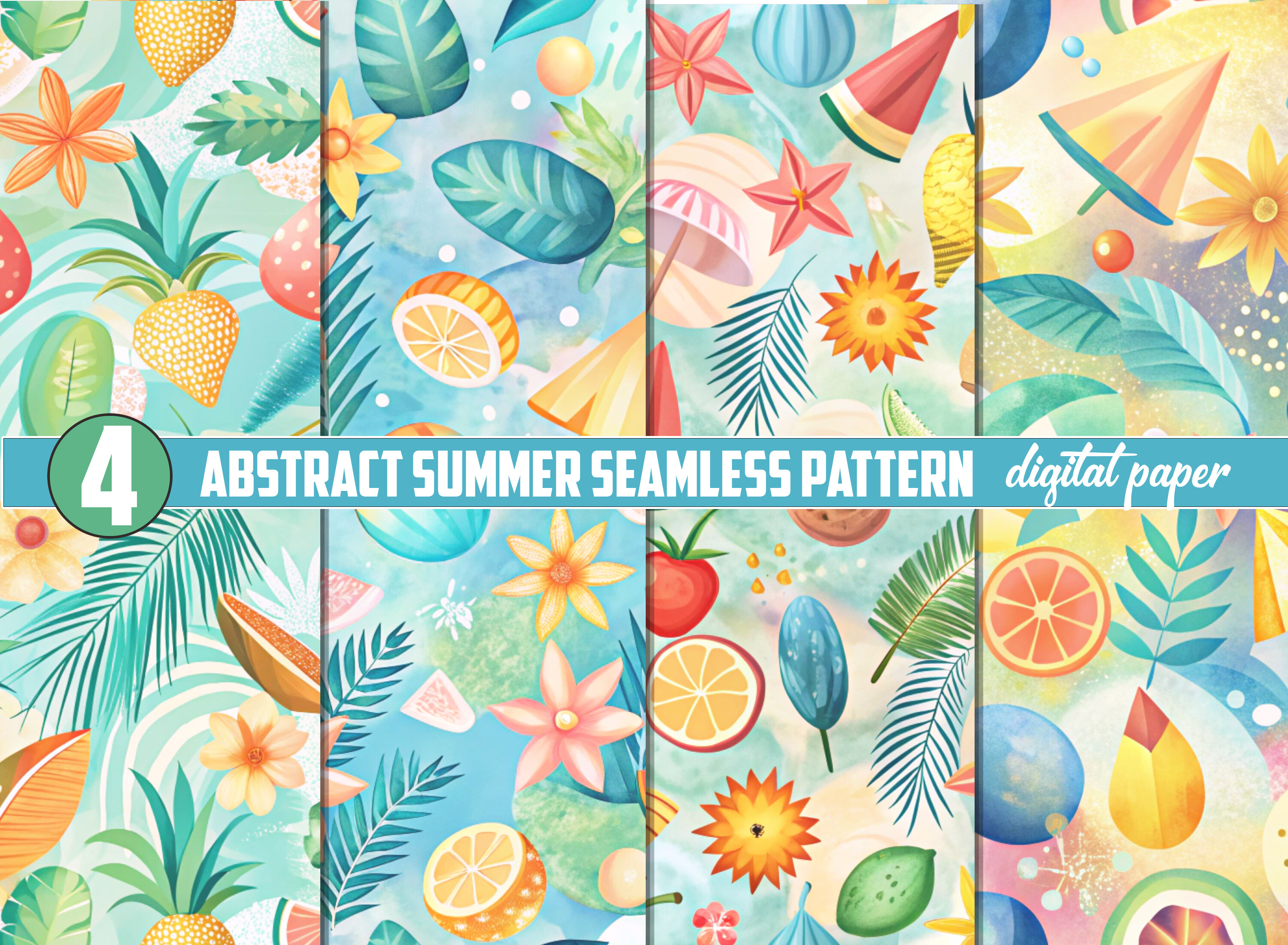 Abstract Summer Seamless Pattern Graphic by stylishstorex · Creative ...