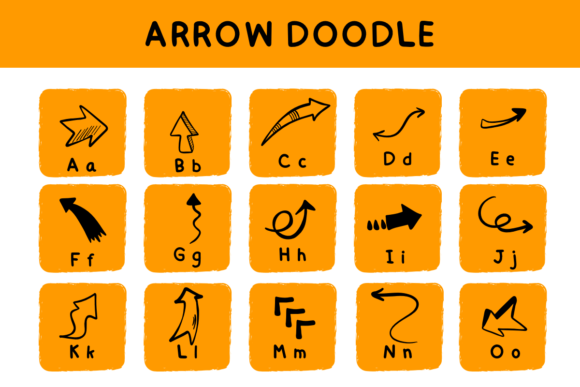 Arrow Doodle Font - Preview 1