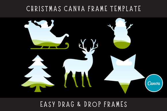Editable Christmas Canva frame templates