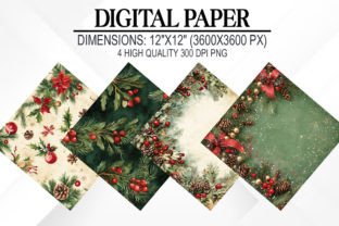 Christmas Digital Paper PNG Files Graphic by fokira · Creative Fabrica