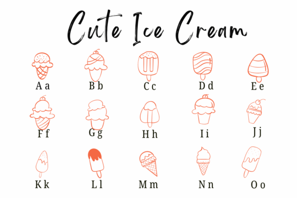 Cute Ice Cream Font - Preview 1