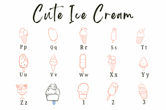 Cute Ice Cream Font - Preview 2