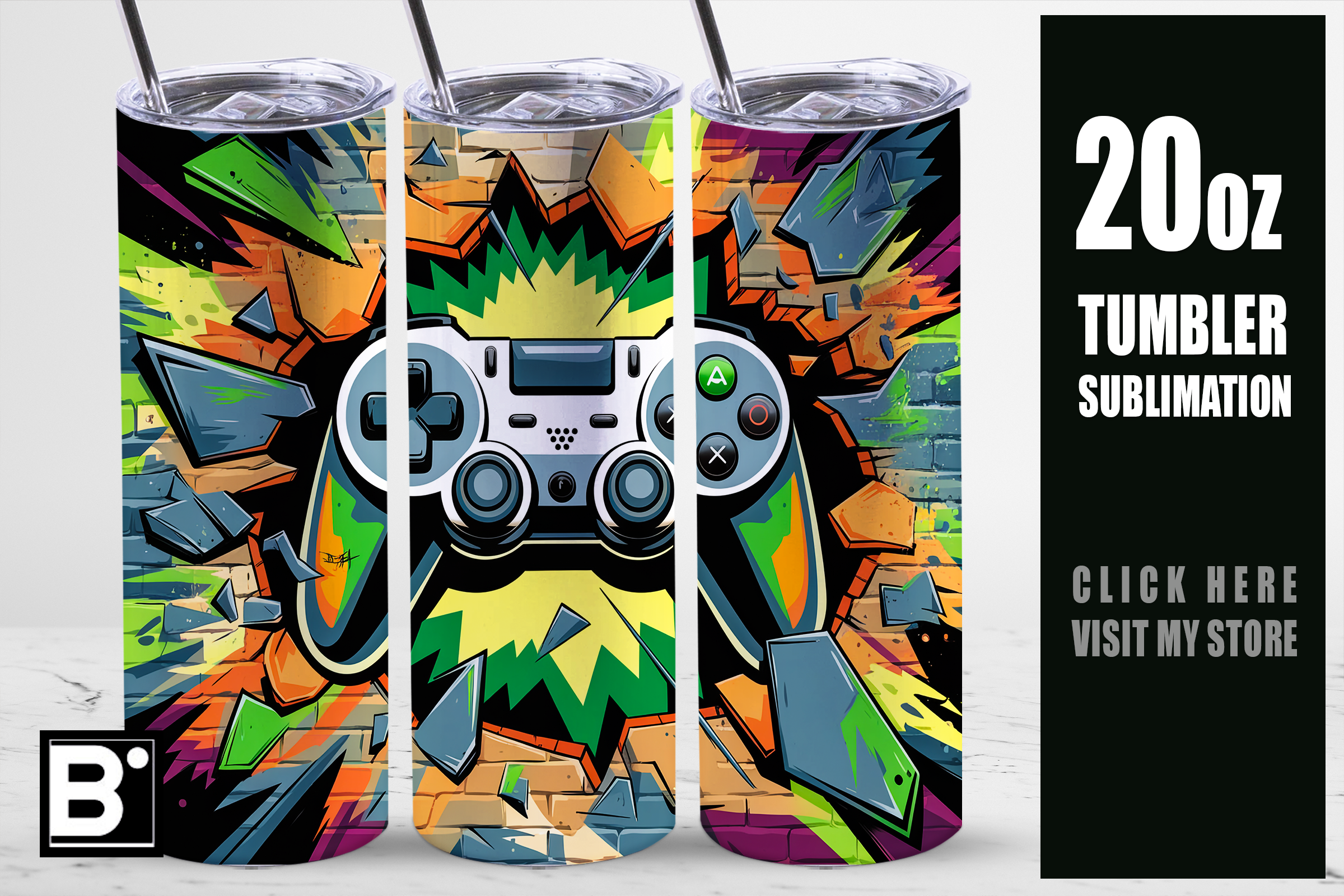 Gamer's Life 20oz Tumbler Wrap 20oz PNG Graphic by Bliss Wraps ...