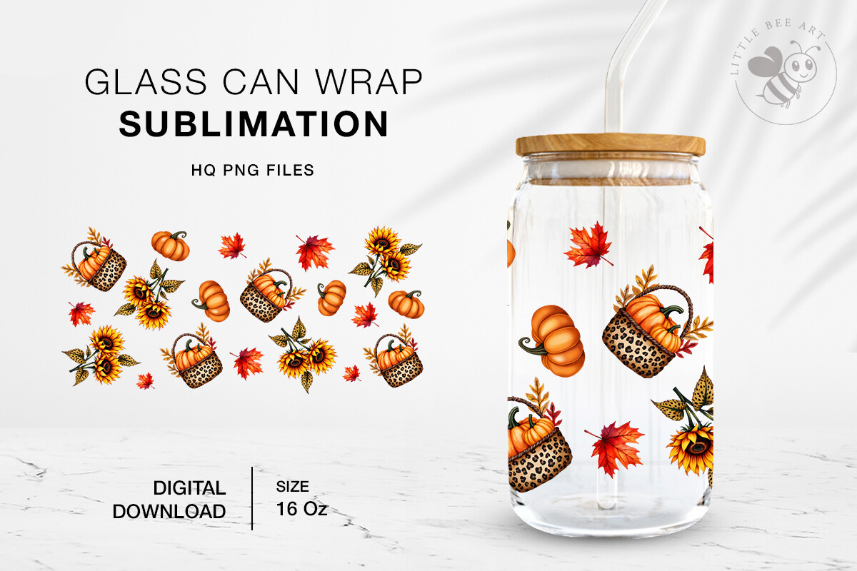 Halloween Libbey 16oz Can Glass Wrap 006 Graphic by Three Dove ...